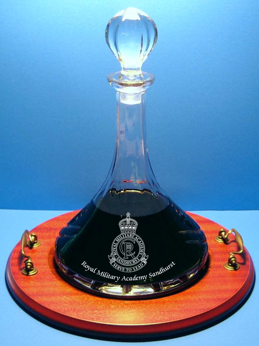 Bohemia Crystal Port Decanter Engraved on a Personalised Tray