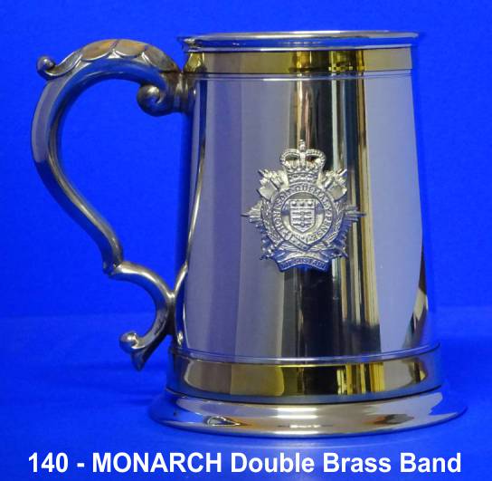 PEWTER TANKARD 140 - Monarch Double Brass Band