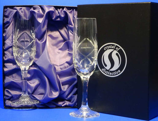 Flute Champagne Glasses - Engraved