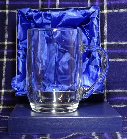 Pint Glass Tankard Engraved in Satin Lined Presentation Box