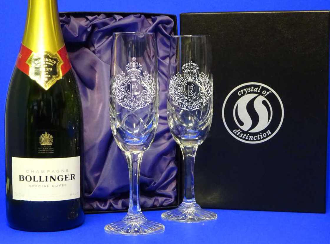 Flute Champagne Glasses - Engraved